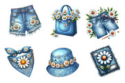 Watercolor Summer Daisy Clipart, an Illustration by Dream Creation (Thumbnail 2 of 6)