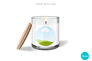 Candle Jar Mockup for Canva, a Household Mockup by Mockup Scene (Thumbnail 19 of 22)