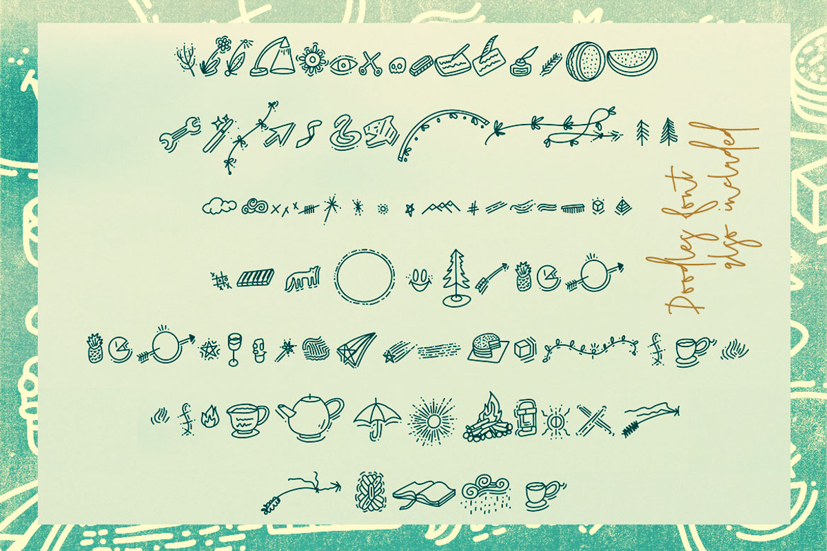 LineStyle Signature with Doodles, a Script Font by Deeezy (Photo 5 of 6)