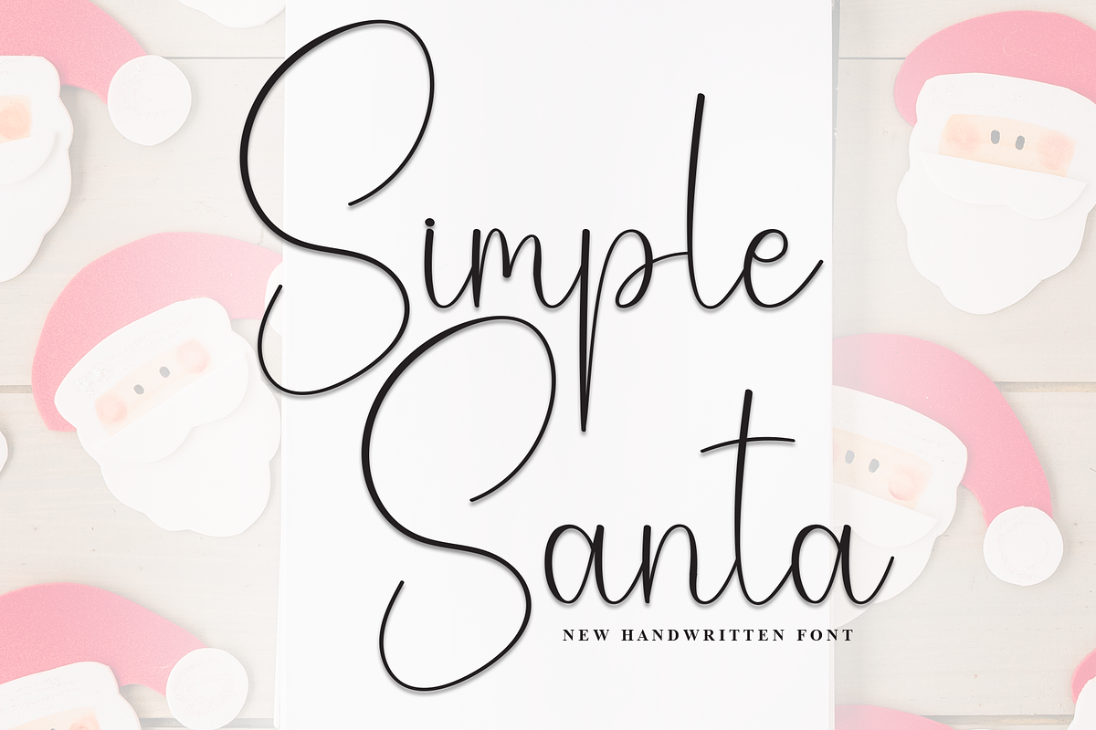 Simple Santa | Script Font, a Handwritten Font by Scratchones (Photo 1 of 8)