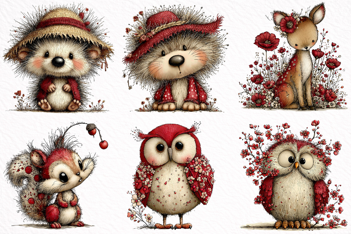 Whimsical Woodland Summer Animals, an Illustration by DreamArtGraphic (Photo 8 of 8)