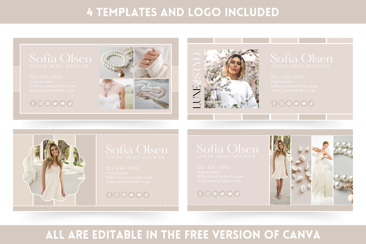 Email Signature Template Bundle, an Email Template by SunshineStudioBoutique (Photo 5 of 9)