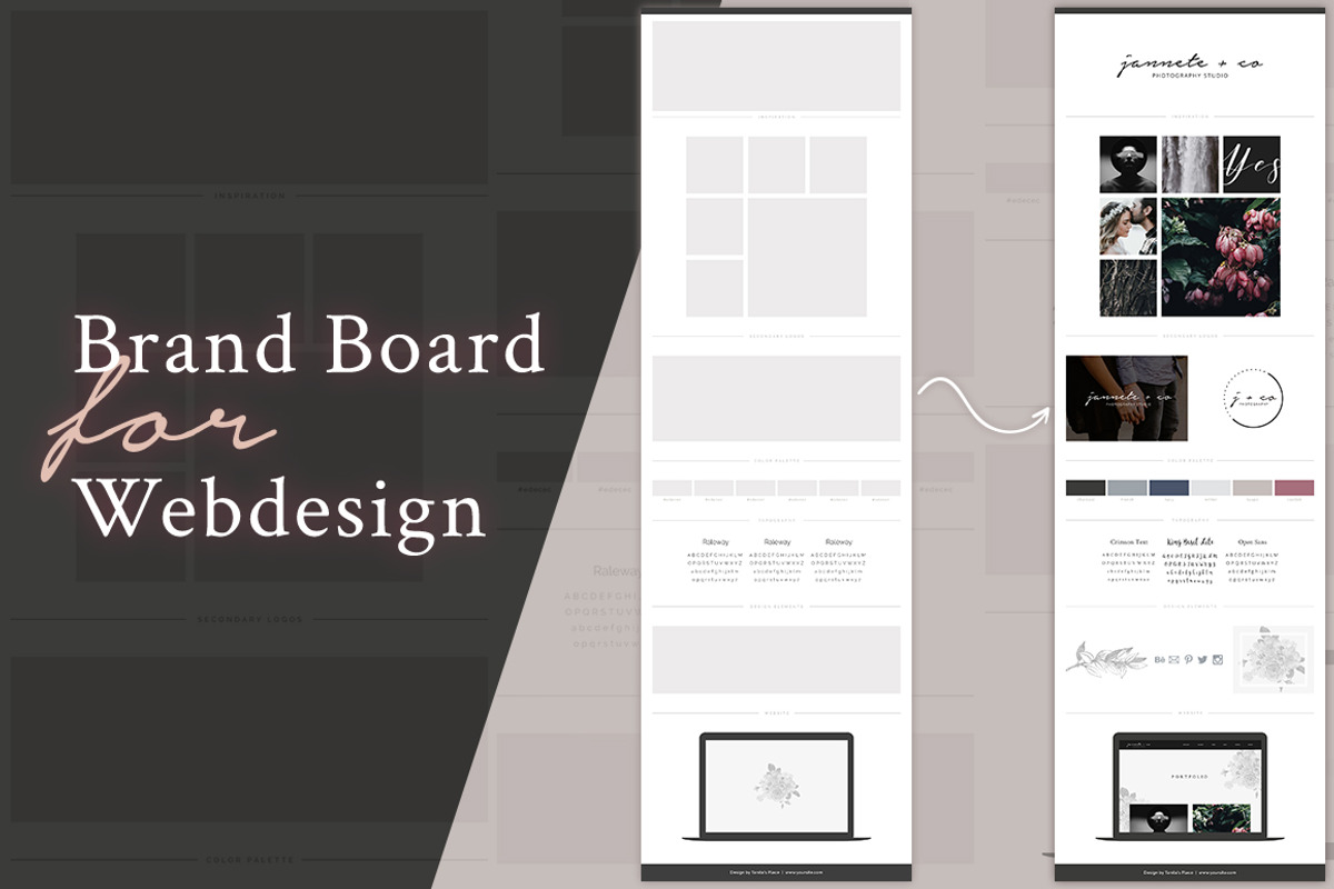 Brand Board Template: Jannete+co, a Presentation Template by amber&ink (Photo 1 of 5)