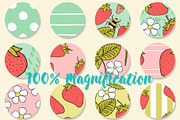Spring Strawberries in Pastels, a Pattern Graphic by Northern Whimsy Design (Thumbnail 3 of 4)