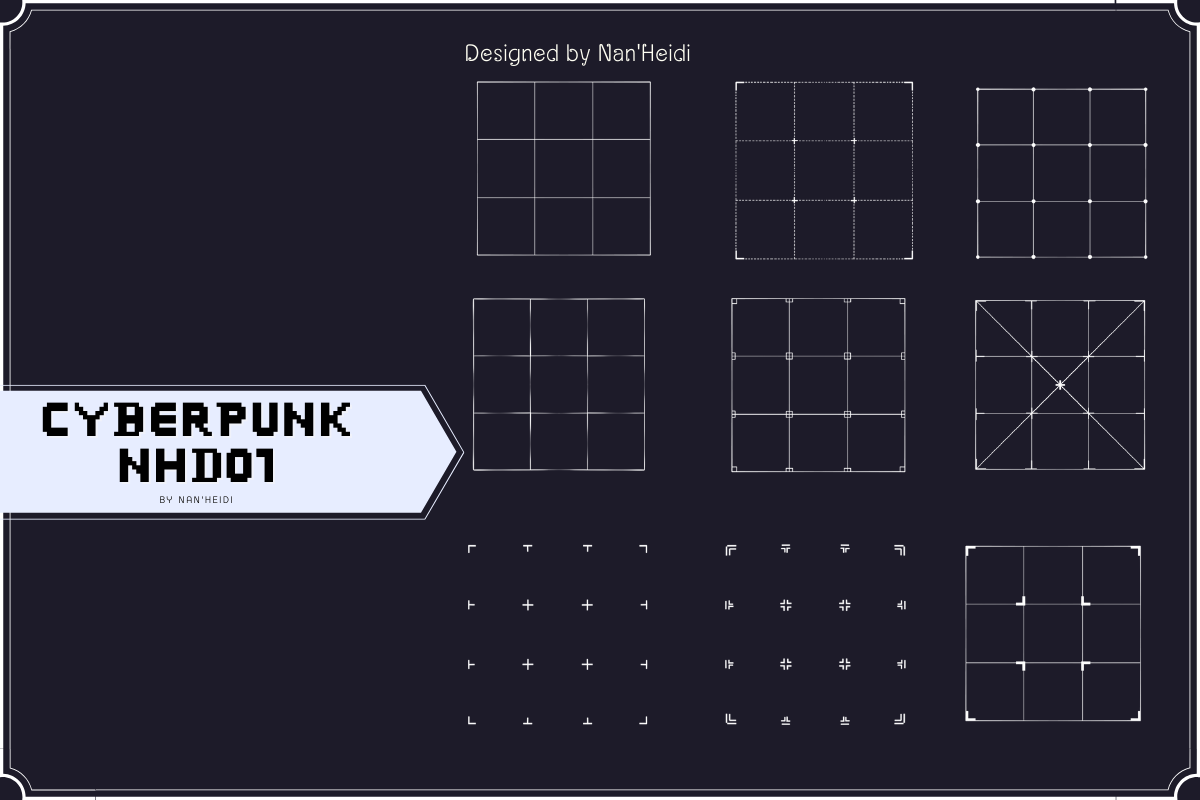 110 Cyberpunk NHD 01, a Brush Add-On by Nan'Heidi (Photo 6 of 8)