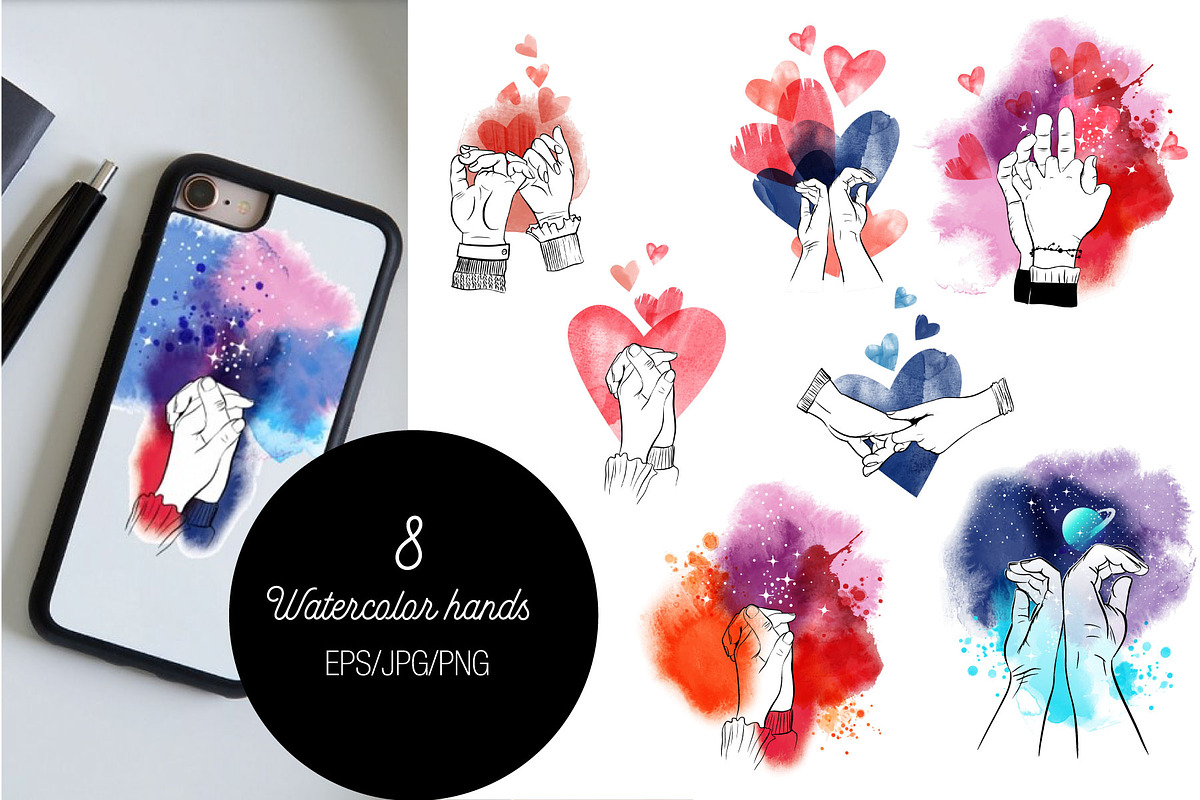 Hands & Love, an Illustration by Tatiana Davidova (Photo 4 of 4)