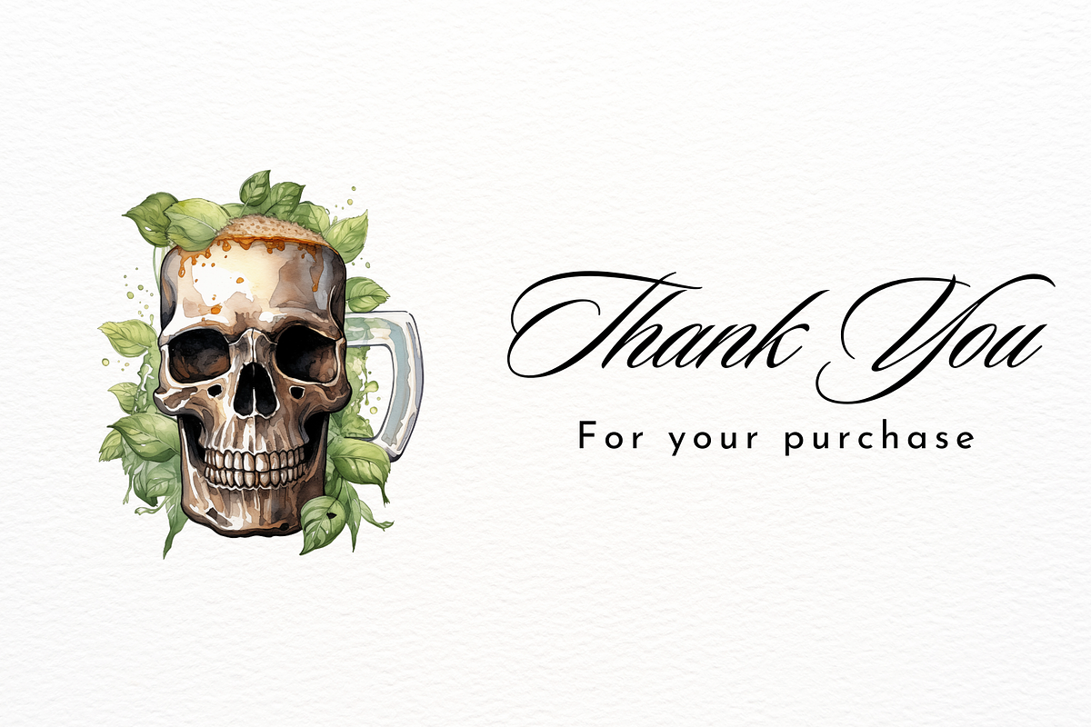 Gothic Skull and Beer Clipart, a Person Illustration by New-School-Wave (Photo 5 of 5)