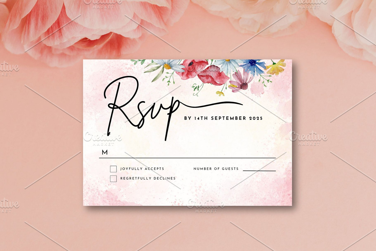 Wildflowers wedding invitation, an Invitation Template by Sania (Photo 4 of 5)