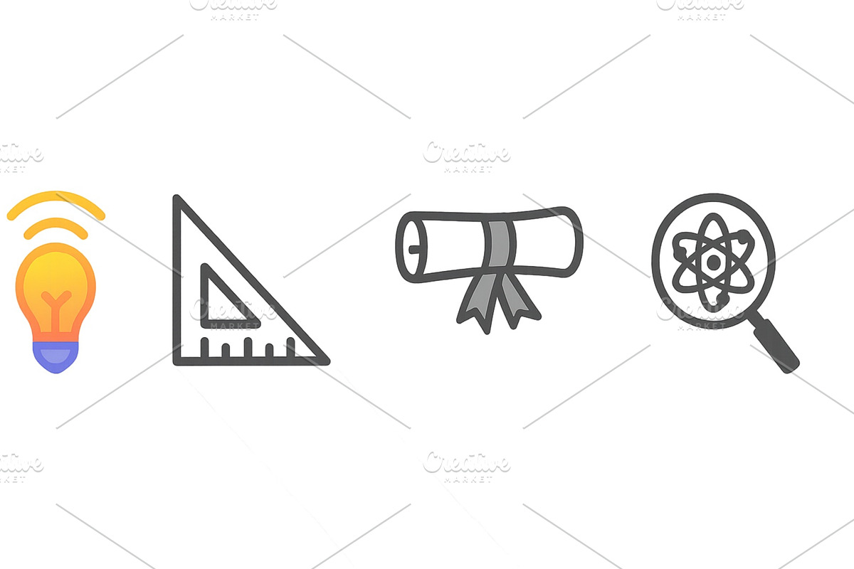 Symbols of education and knowledge, an Education Illustration by ...