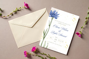 Floral Wedding Invitation, an Invitation Template by cmatworks (Thumbnail 1 of 4)