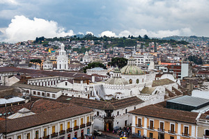 Panoramic view of Quito city from San Francisco church, an Architecture Photo by GoodGoods