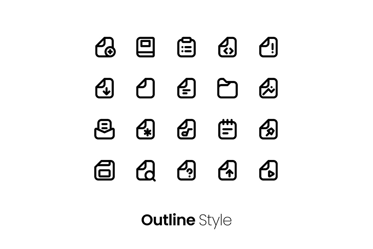 5 Styles Document Icon Pack, a Duotone Icon by hafizhhapis (Photo 2 of 6)