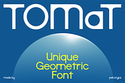 Tomat - Modern Geometric Font, a Sans Serif Font by Pekotype (Thumbnail 1 of 15)