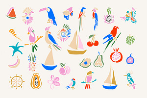 Tropical svg, a Seasonal Illustration by Anada Arty
