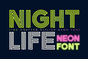 Nightlife Decorative Neon Font