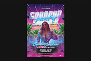Synthwave Summer Party Flyer PSD, a Flyer Template by Bornx Design (Thumbnail 4 of 6)