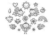 Black & White Fairy Tale Clipart Set, an Object Illustration by Bubert Art (Thumbnail 1 of 7)