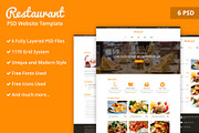 Orange Restaurant PSD Template, a Websites & App Template by WebbyTemplates (Thumbnail 1 of 7)