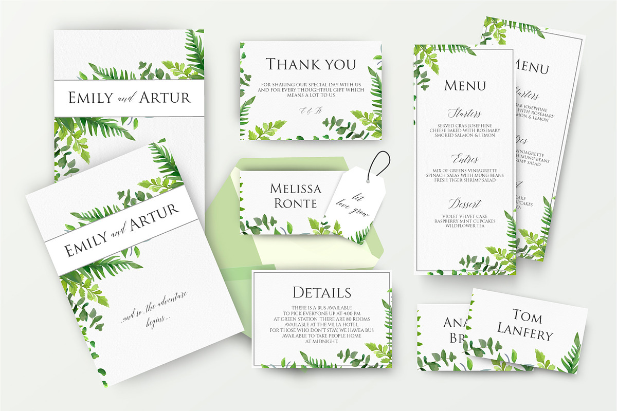 Wedding suite - Forest freshness, an Invitation Template by Alewiena (Photo 7 of 8)
