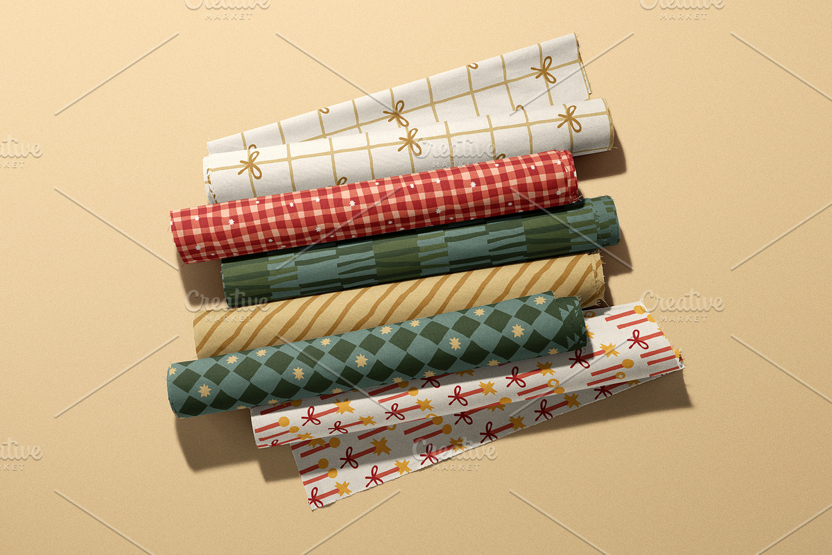 Warmy Yuletide. Seamless Patterns, a Pattern Graphic by oxygen_8 (Photo 8 of 10)