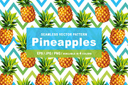 Pineapples. Tropical pattern., a Pattern Graphic by Anna Smirnova (Thumbnail 1 of 6)