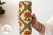 Happy Pumpkin Walk Seamless Pattern, a Texture Illustration by CpSnowy (Thumbnail 3 of 5)