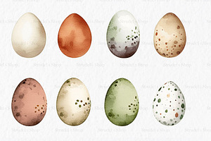 Rustic Easter Watercolor Clipart