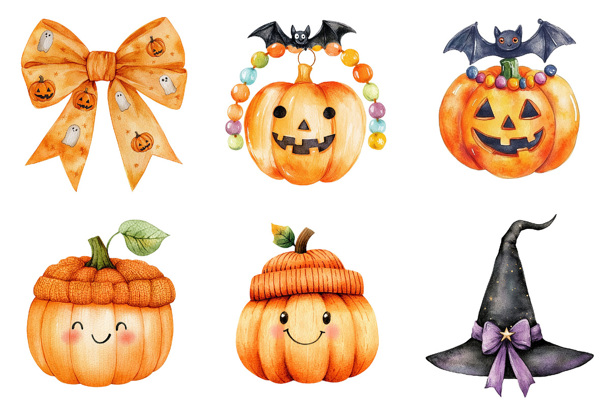 Halloween Baby Shower Clipart Bundle, a Seasonal Illustration by CitraGraphics (Photo 4 of 6)
