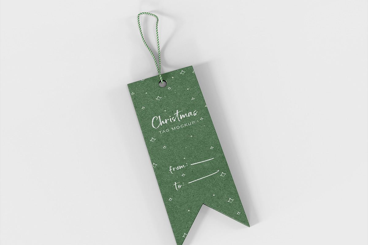 Hang Tag with Flag Shape Mockup, an Apparel Mockup by McLittle Stock