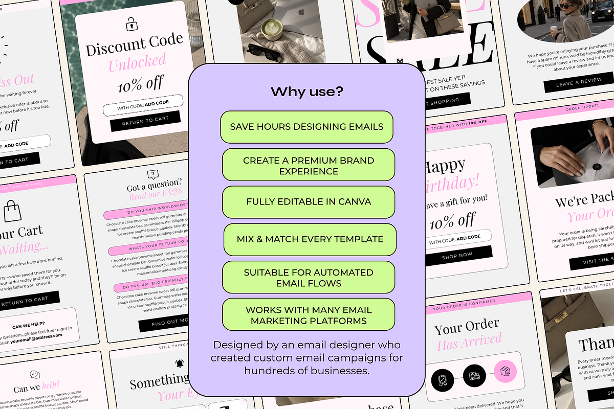 Canva Email Automation Templates, an Email Template by The Pixel Palace (Photo 3 of 8)