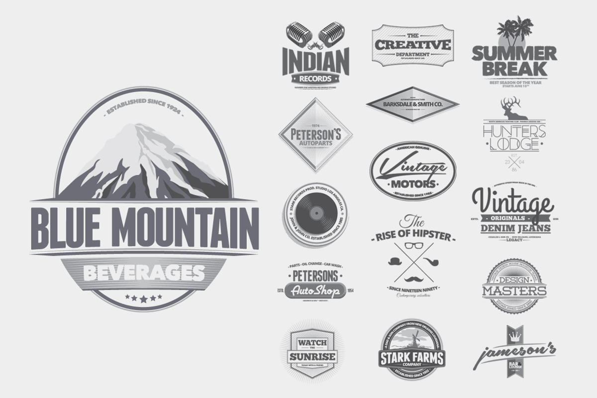 Retro Badges, Labels & Logos, a Branding & Logo Template by Graphicdome (Photo 5 of 5)