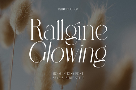 Rallgine Glowing Modern Duo Font, a Serif Font by Alfinart