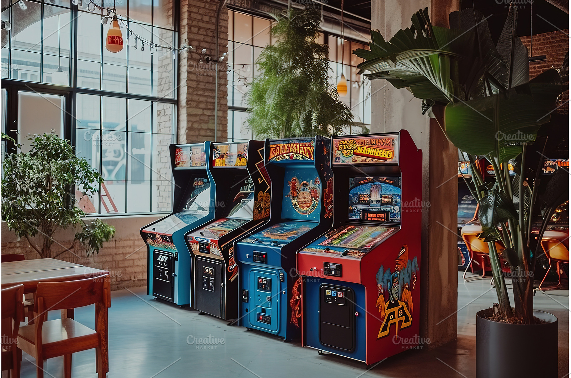 Retro arcade games in a vintage, an Arts & Entertainment Photo by Lermont51