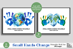 Earth Day Small Hands Handprint Art