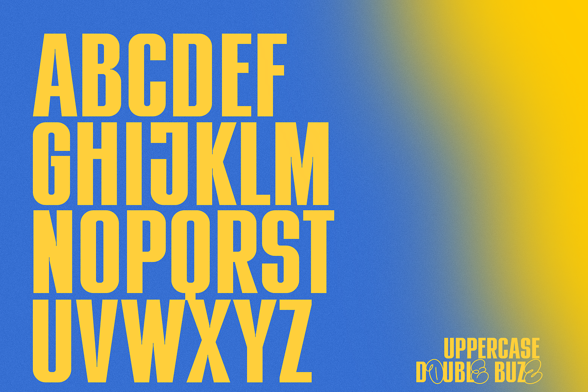 Double Buzz, a Font by ethylene.creative (Photo 2 of 13)