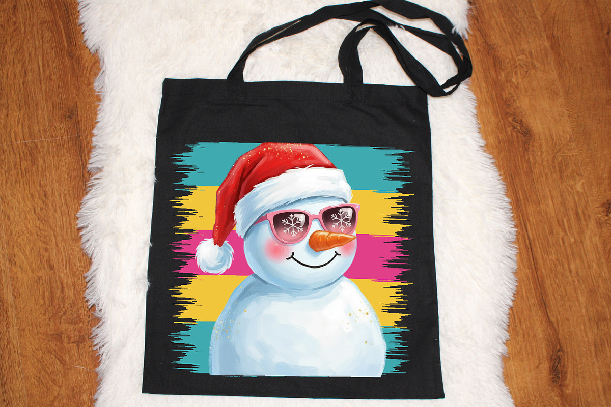Glitter Christmas Snowman PNG, an Illustration by SinaCreation (Photo 6 of 7)