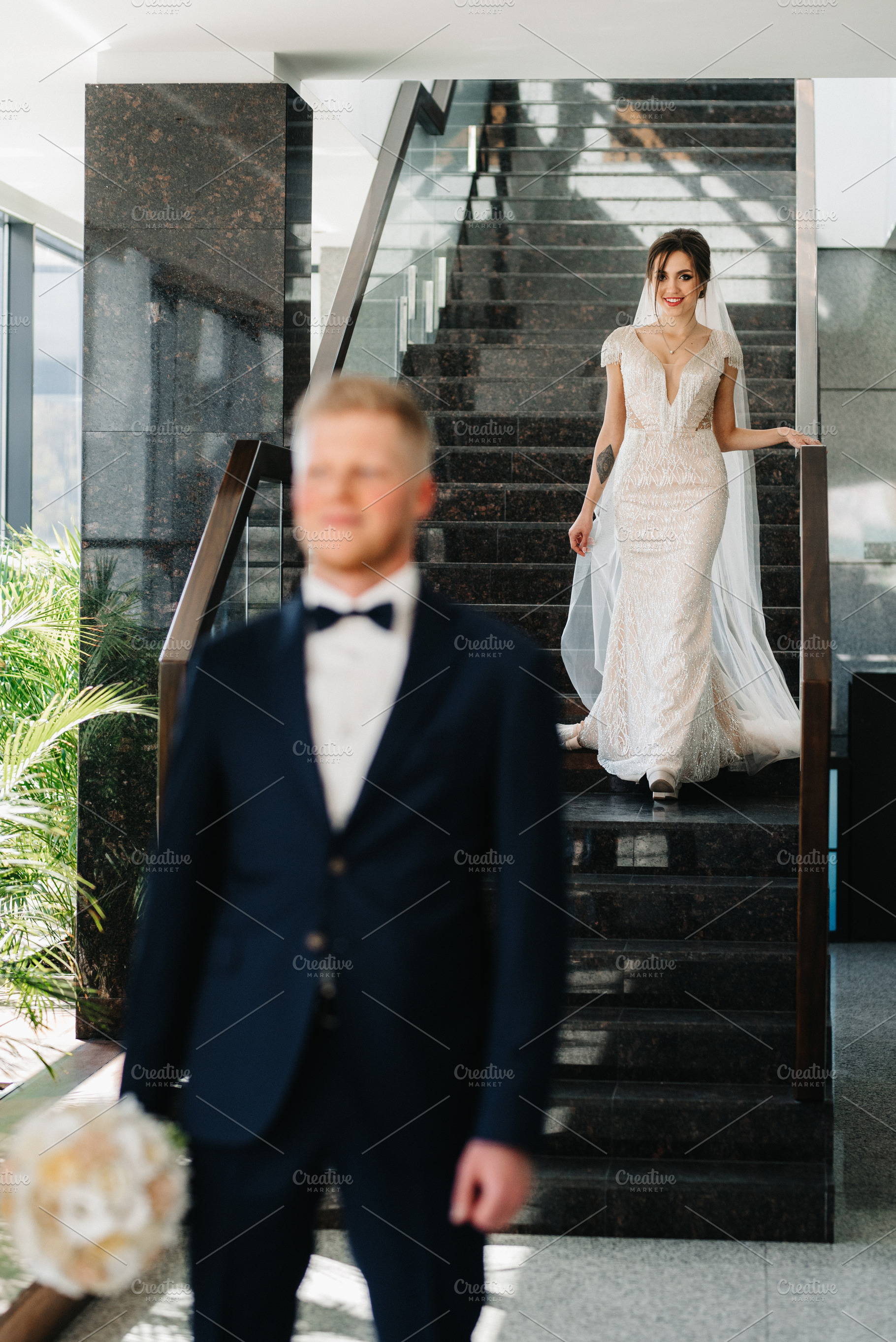 first meeting of the bride and groom, a Person Photo by Weddings, People, Travel