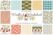 Woodland Wonderland Patterns & Icons, an Animal Illustration by On the Mark Designs (Thumbnail 1 of 8)