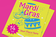 Mardi Gras Flyer, a Flyer Template by graphicook (Thumbnail 2 of 3)