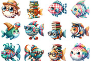 Quirky Whimsical Summer Fishes PNG, an Illustration by Designking (Thumbnail 2 of 4)