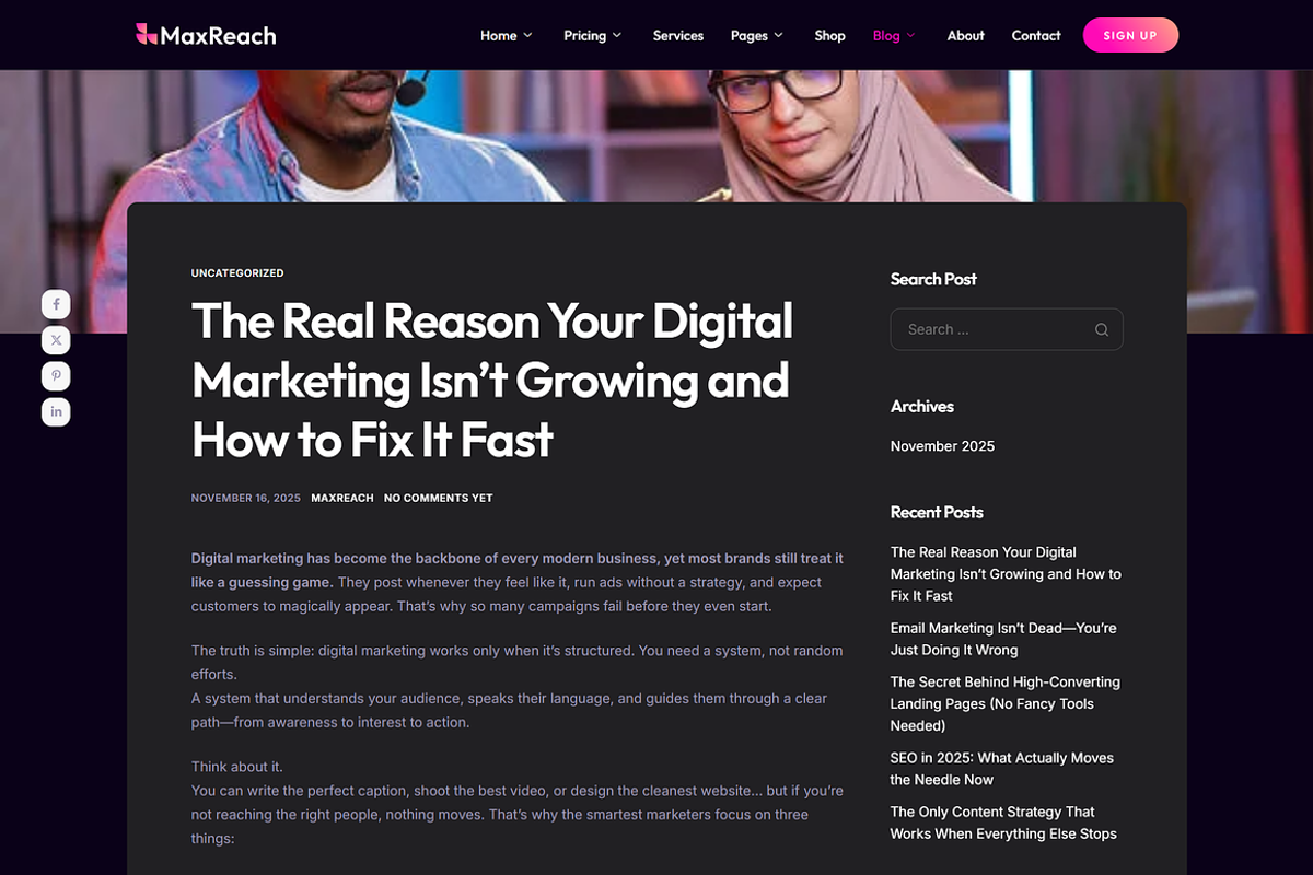SEO & Digital Agency WordPress, a WordPress Template by Elite Templates (Photo 9 of 10)