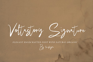 Voltastrory Signature, a Handwritten Font by Eltypesstudio