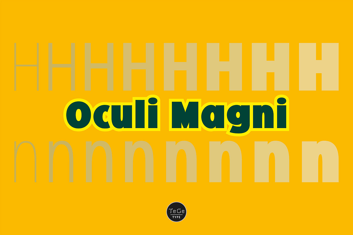 Oculi Magni, a Sans Serif Font by TeGeType foundry (Photo 5 of 5)