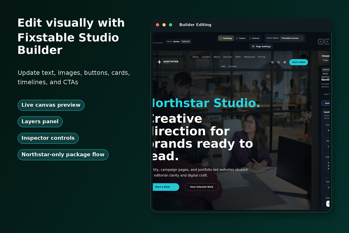 Northstar Studio WordPress Kit, a WordPress Template by Fixstable Studio (Photo 4 of 9)