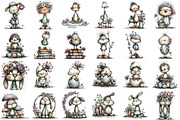 Whimsical Spring Animals Clipart Bun, an Illustration by DreamPrint404 (Thumbnail 5 of 5)