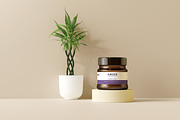 7 in 1 Amber Glass Cosmetic Bundle, a Cups & Container Mockup by pmvch (Thumbnail 27 of 106)