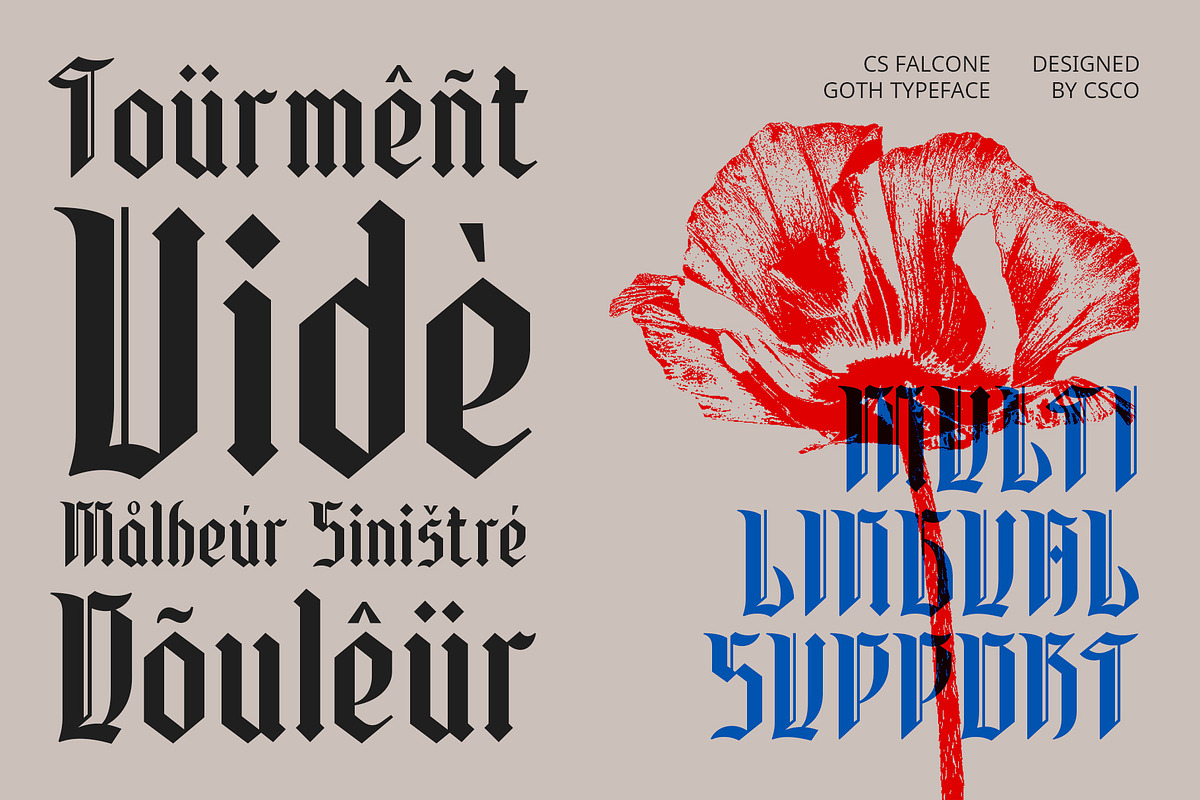 CS Falcone – Gothic Font, a Blackletter Font by Craft Supply Co. (Photo 7 of 8)