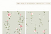 Watercolor Blush Roses Floral Set, a Decorative Illustration by Carol Lozove (Thumbnail 44 of 50)
