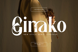 Ginako Ligature Serif Typeface, a Serif Font by yaqublekker