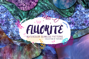 FLUORITE. Watercolor collection
